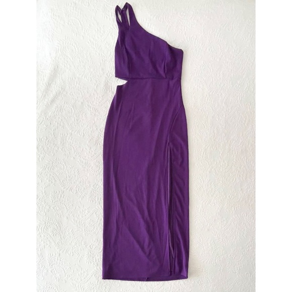NWOT Lulus Simply Beautiful Purple One-Shoulder Cutout Maxi Dress XLarge - Picture 2 of 9